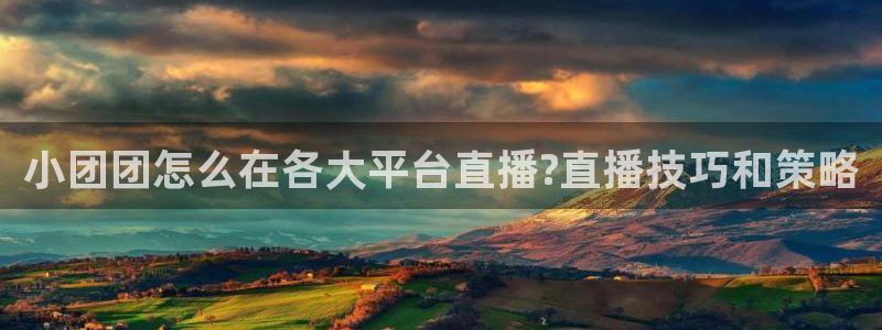 球友直播平台：小团团怎么在各大平台直播?直播技巧和策略